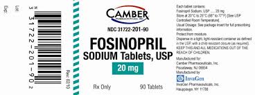Fosinopril 20mg BMS 40	Tablets