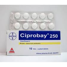 Ciprobay Ciprofloxacin 250mg 40 Tablets