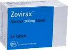 Zovirax Acyclovir 200mg  GSK 25 Tablets