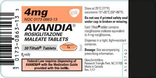 Avandia  Rosiglitazone 4mg  GSK 42 Tablets