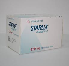 Starlix Combi Nateglinide 120mg + Metformin 500mg  Novartis 48 Tablets
