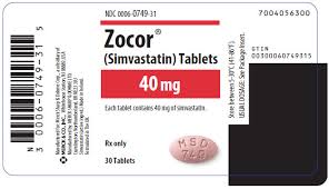 Zocor Simvastatin 40mg 35 Tablets