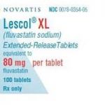 Lescol Fluvastatin 80mg XL Novartis 42 Tablets